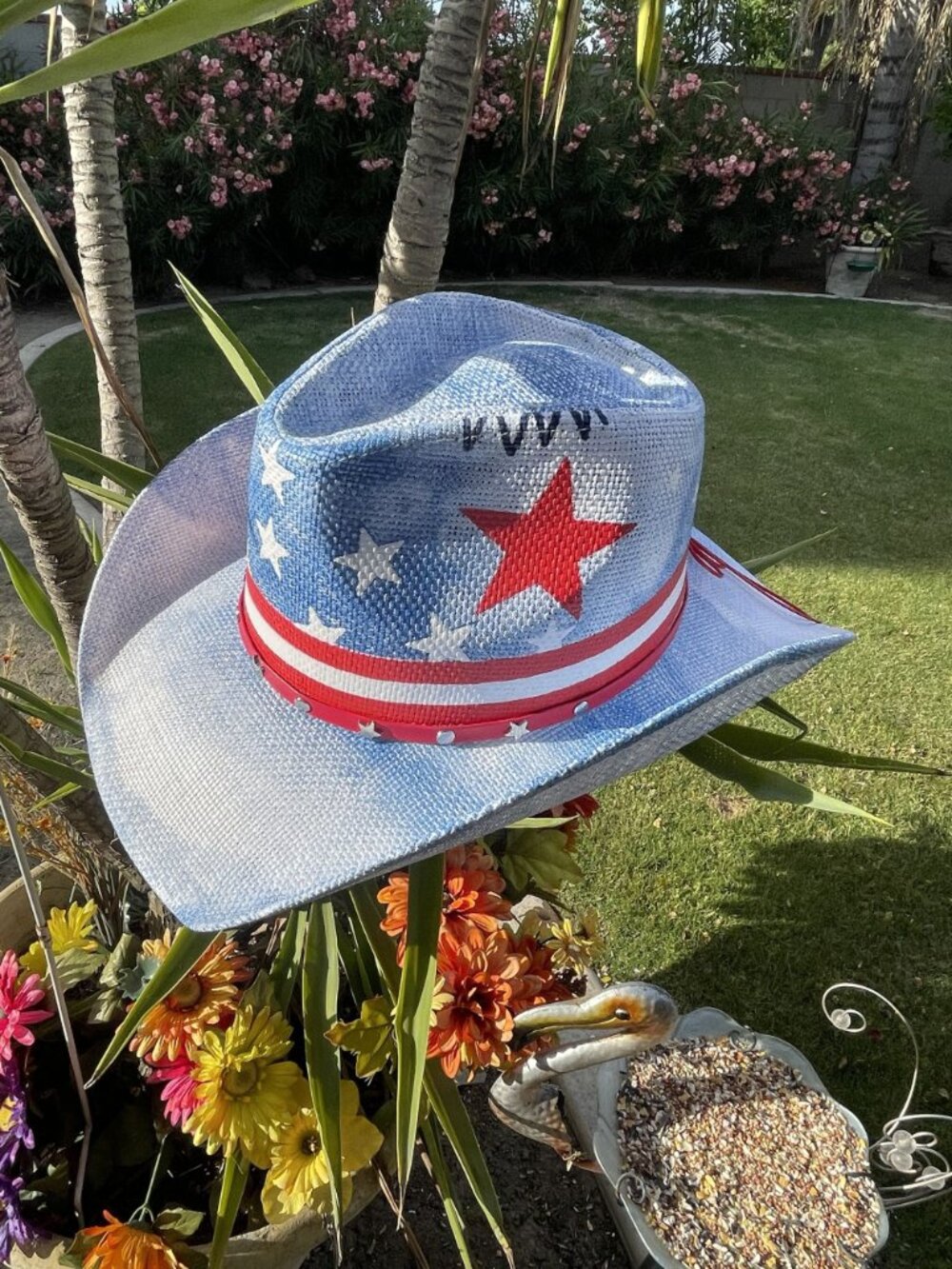 NEW Mirmaru Star Band Patriotic Stars Red White Blue Western Cowboy Hat July 4th - Picture 8 of 9